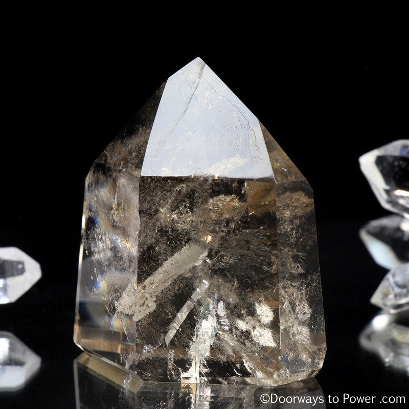 John of God Casa Crystal Point Citrine Devic Temple w/ Rainbows 'Abundance'