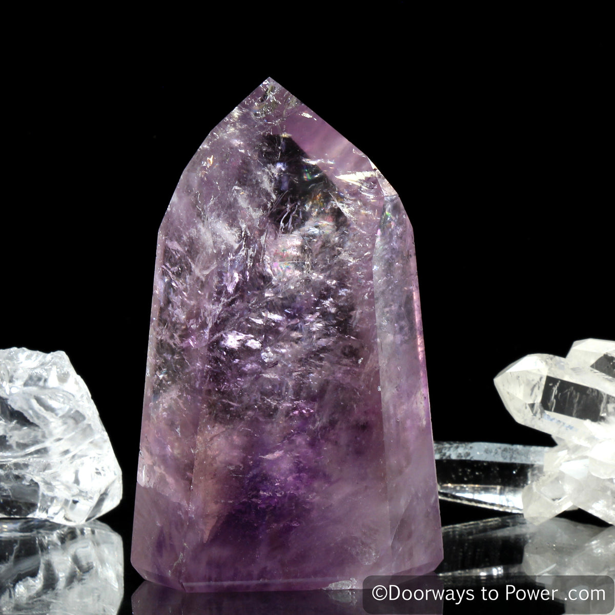 John of God Amethyst Temple Heart Dow Casa Crystal Point 'Violet Flame'