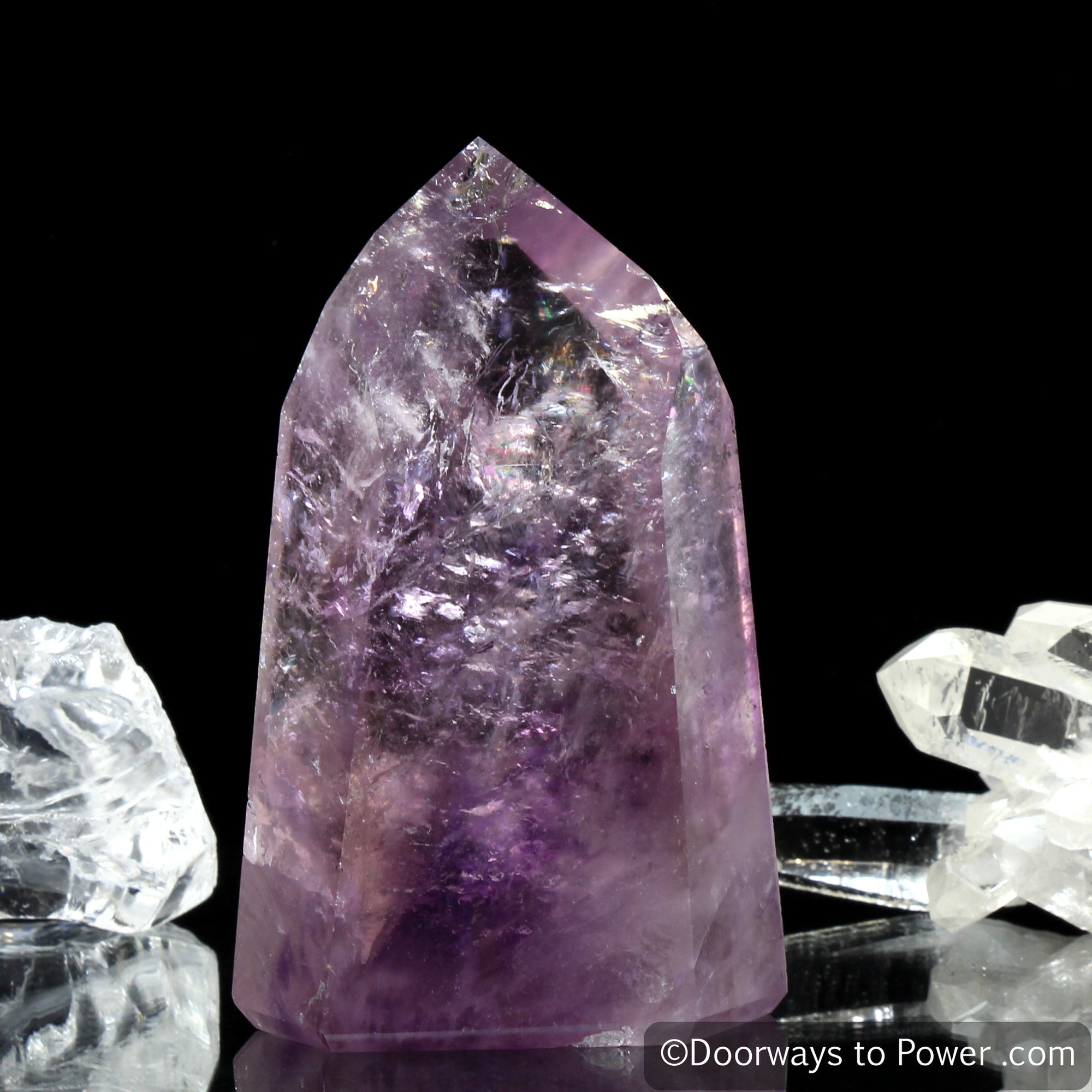 John of God Amethyst Temple Heart Dow Casa Crystal Point 'Violet Flame'