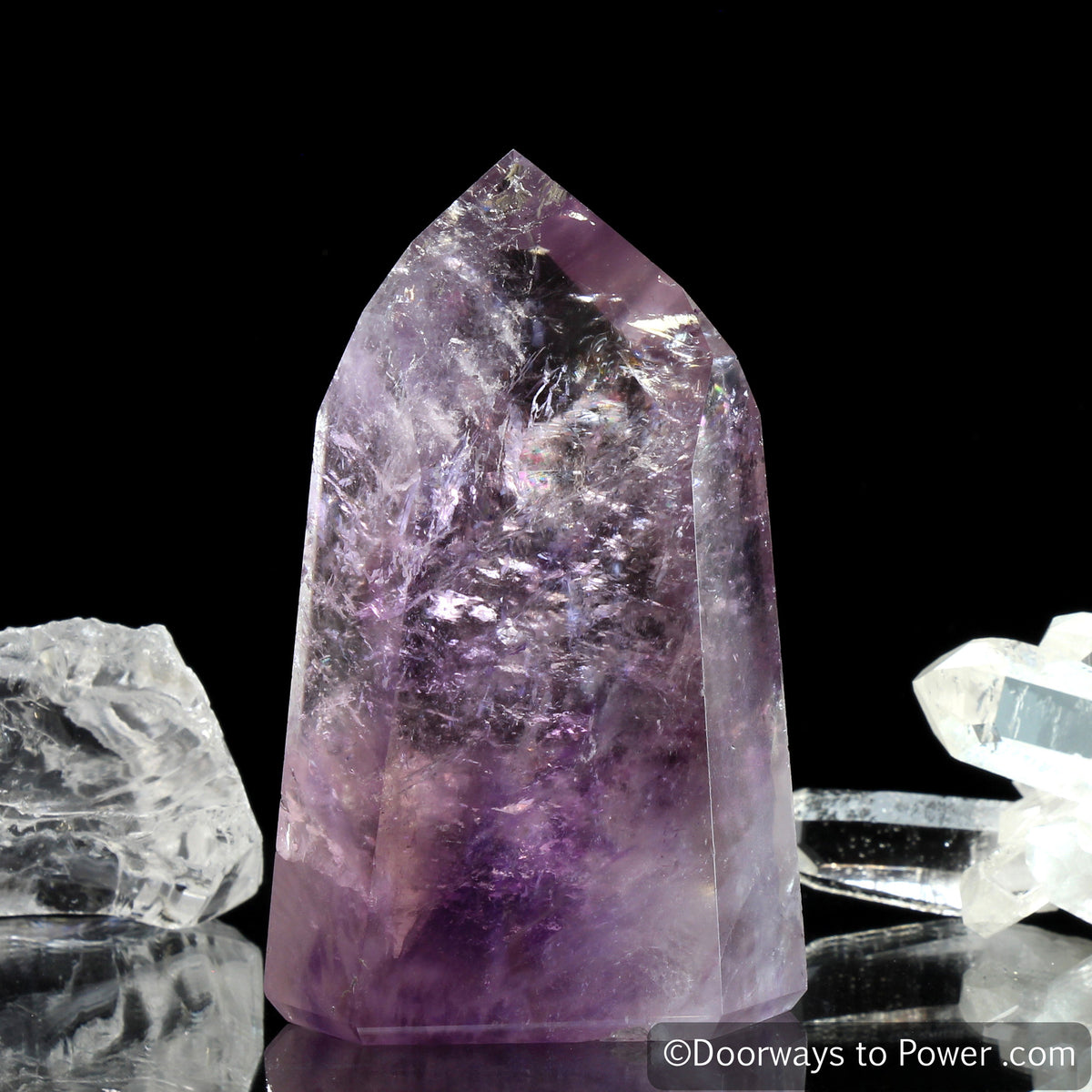 John of God Amethyst Temple Heart Dow Casa Crystal Point 'Violet Flame'