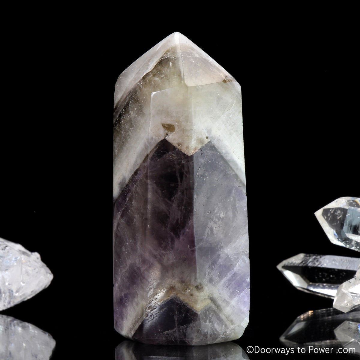 Amazez Azeztulite Crystal Point Polished Azozeo Activated RARE