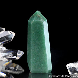 John of God Green Aventurine Pyrite & Quartz Channeling Crystal Point