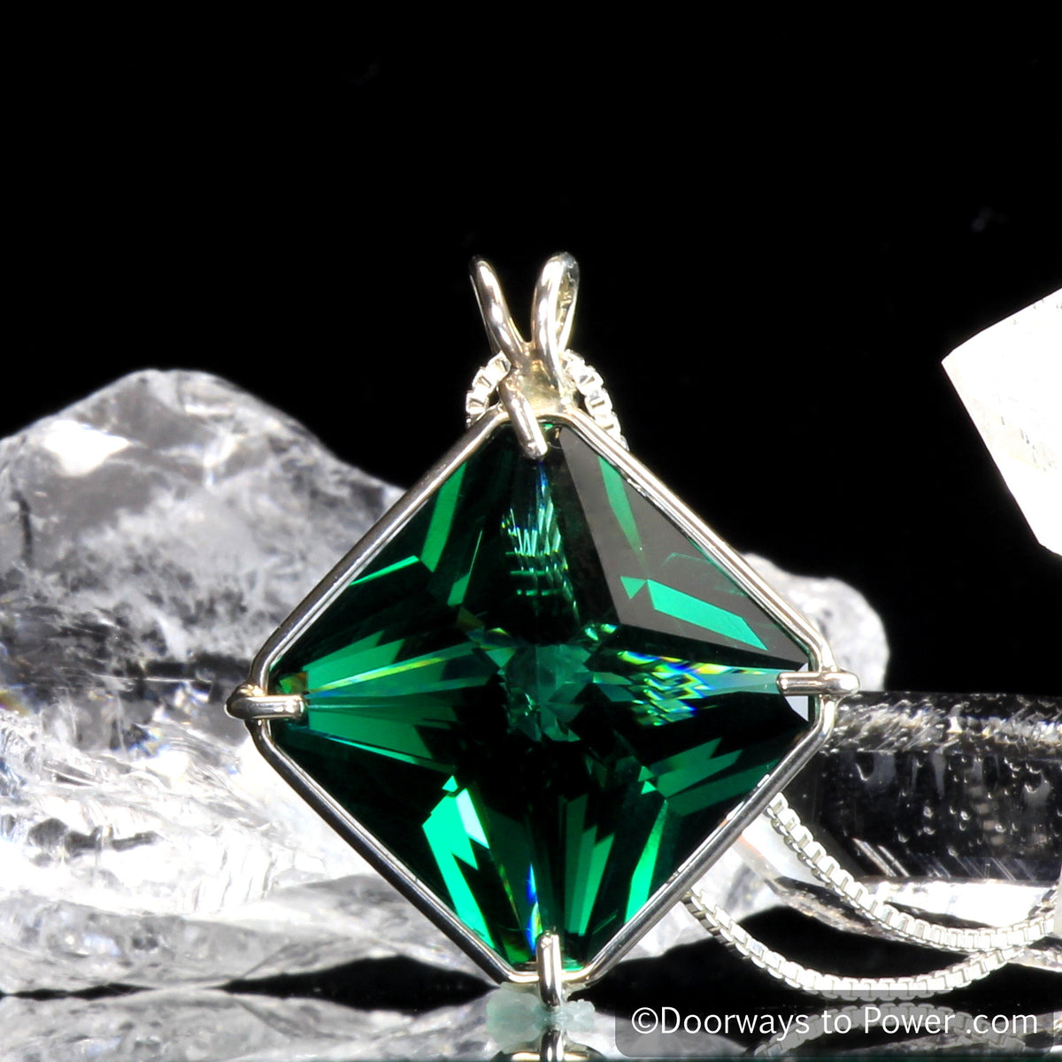 Siberian Green Quartz Magician Stone Pendant