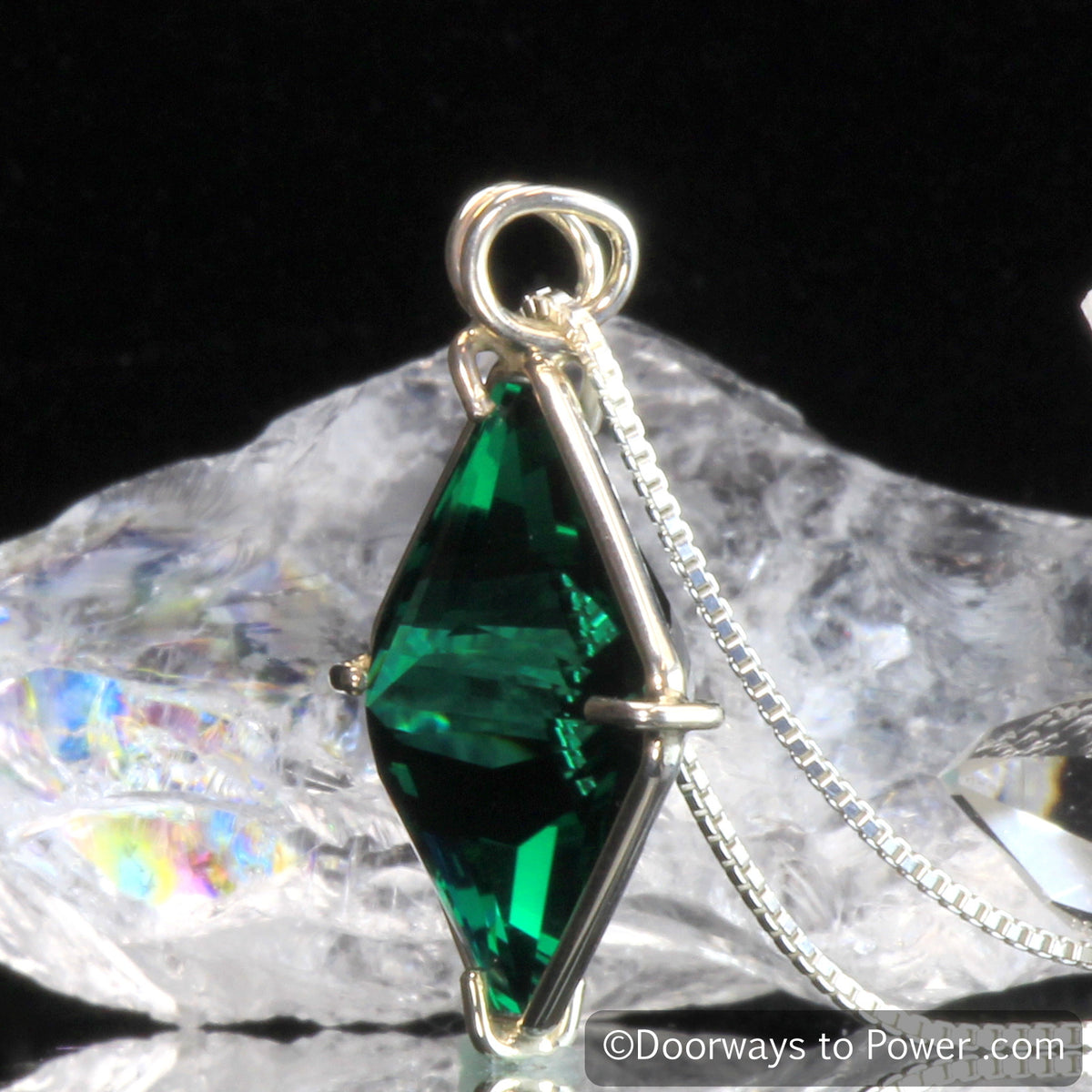 Siberian Green Quartz Magician Stone Pendant