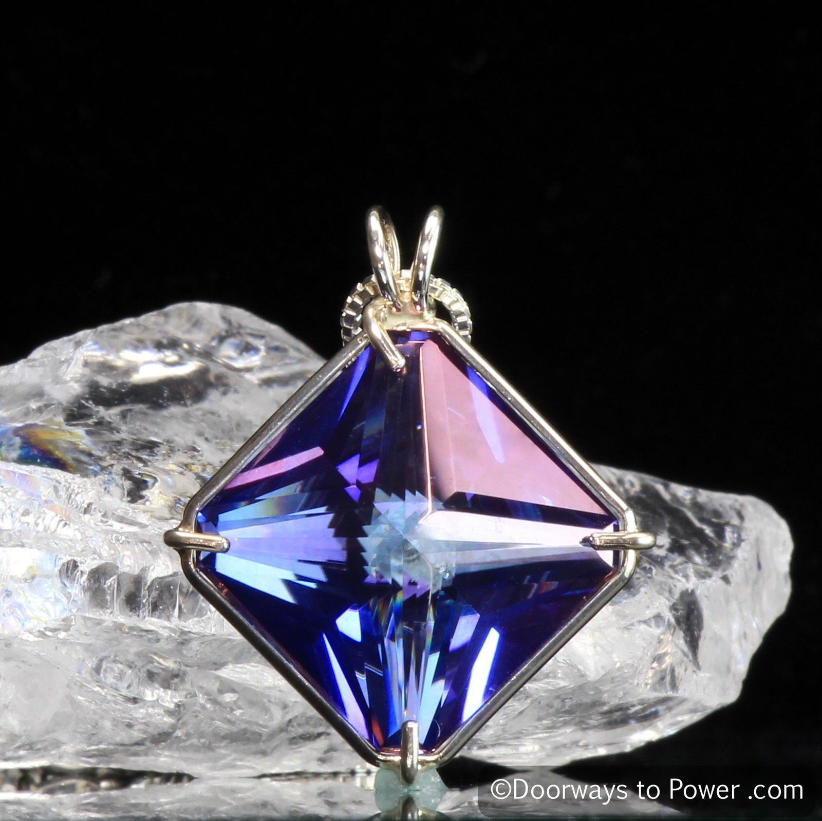 Tanzine Tanzan Aura Quartz Magician Stone Pendant