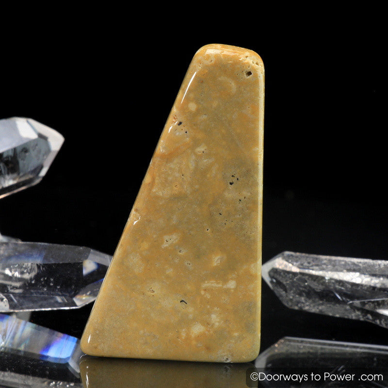 Lemurian Gold Azeztulite Tumbled & Polished Slice (New)