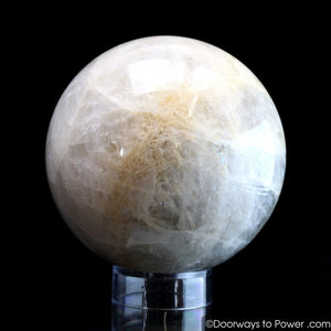 Natrolite Polished Gemstone Sphere  Gorgeous 'Collectors Quality'