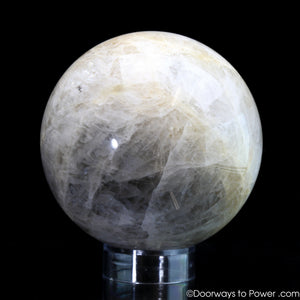 Natrolite Polished Gemstone Sphere  Gorgeous 'Collectors Quality'