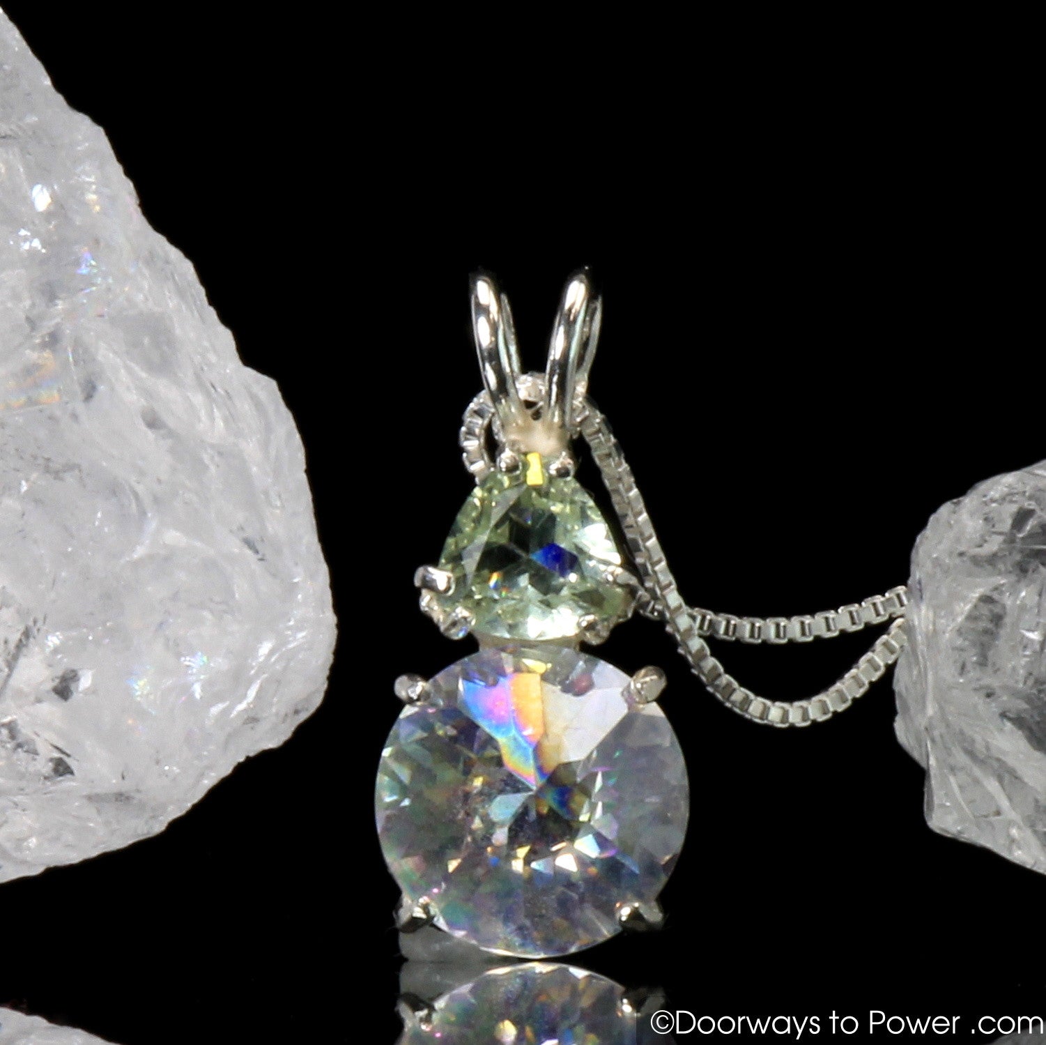 Angel Aura Radiant Heart Pendant with Andara Crystal Glass