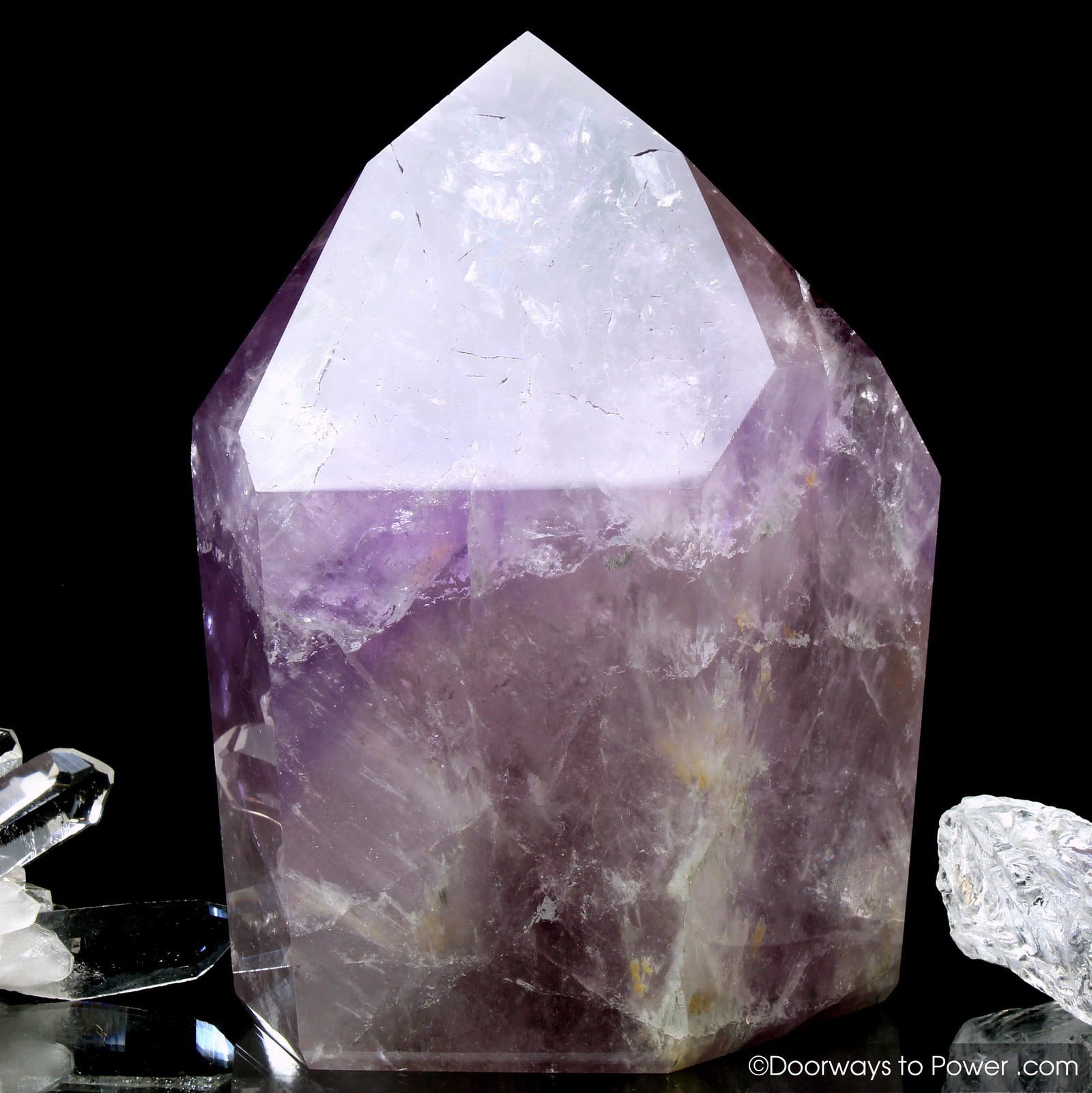 John of God Amethyst Temple Heart Dow Casa Crystal Point 'Violet Flame'
