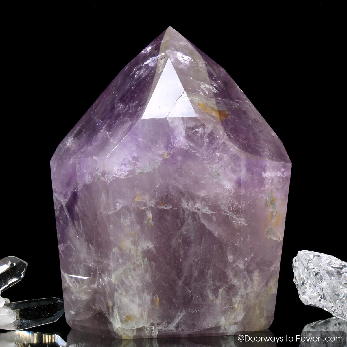 John of God Amethyst Temple Heart Dow Casa Crystal Point 'Violet Flame'