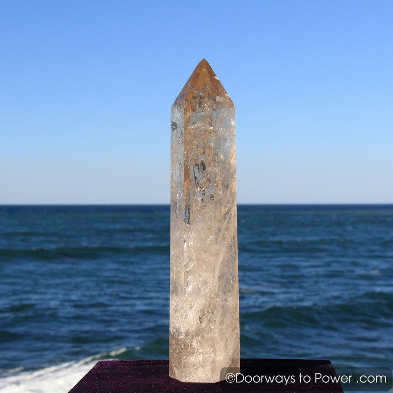 John of God Citrine Casa Crystal Point w/ Devic Temple 'Abundance'