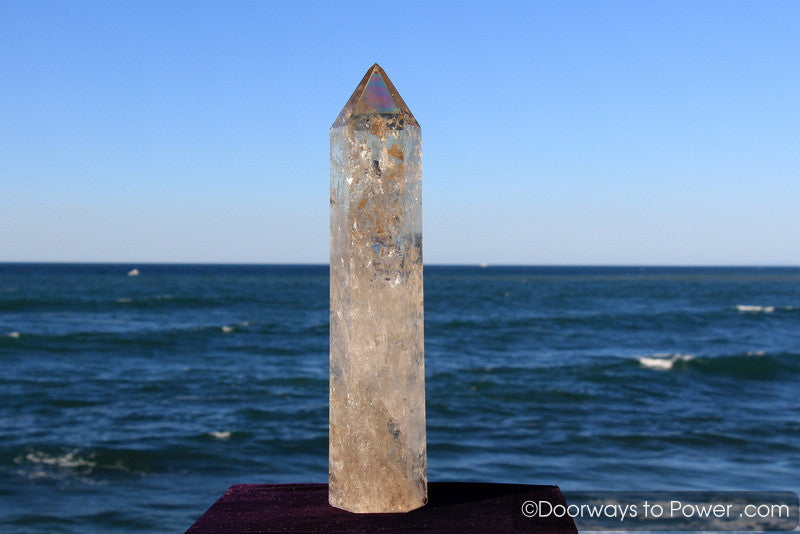 John of God Citrine Casa Crystal Point w/ Devic Temple 'Abundance'