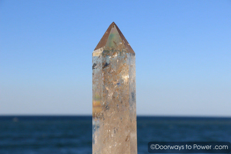 John of God Citrine Casa Crystal Point w/ Devic Temple 'Abundance'