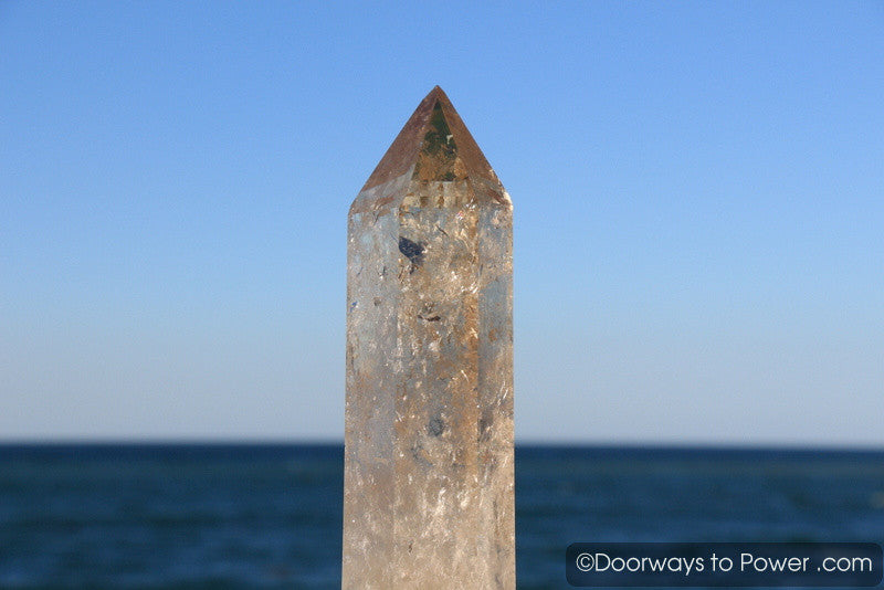 John of God Citrine Casa Crystal Point w/ Devic Temple 'Abundance'