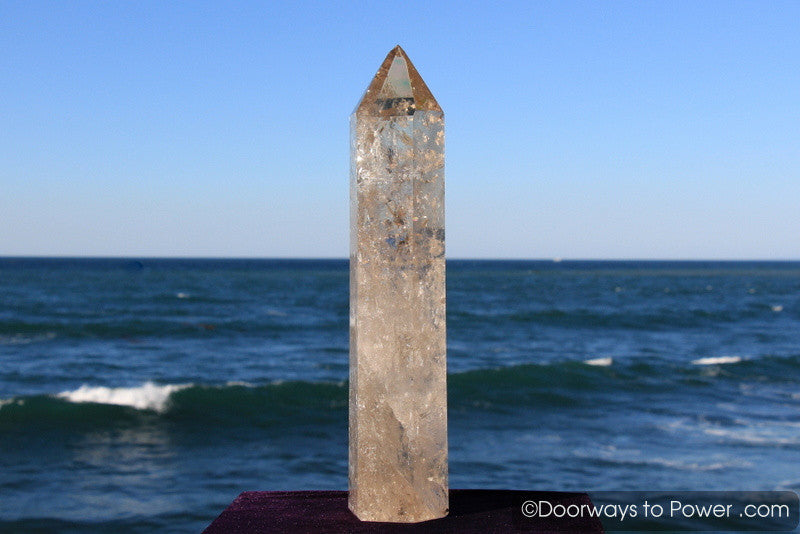 John of God Citrine Casa Crystal Point w/ Devic Temple 'Abundance'