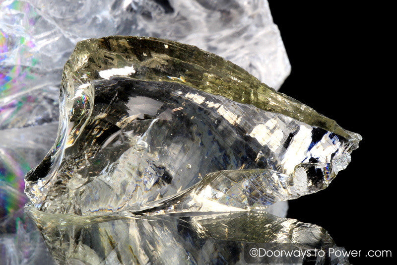 Celestial Gold Monatomic Andara Crystal w/ Rainbows 'Galactic Royalty'