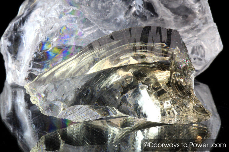 Celestial Gold Monatomic Andara Crystal w/ Rainbows 'Galactic Royalty'