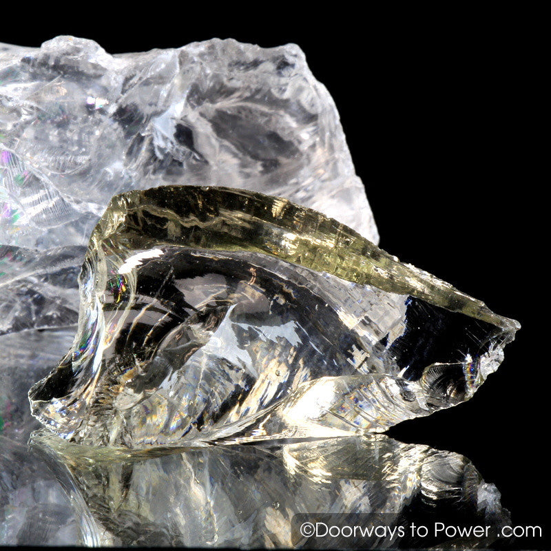 Celestial Gold Monatomic Andara Crystal w/ Rainbows 'Galactic Royalty'