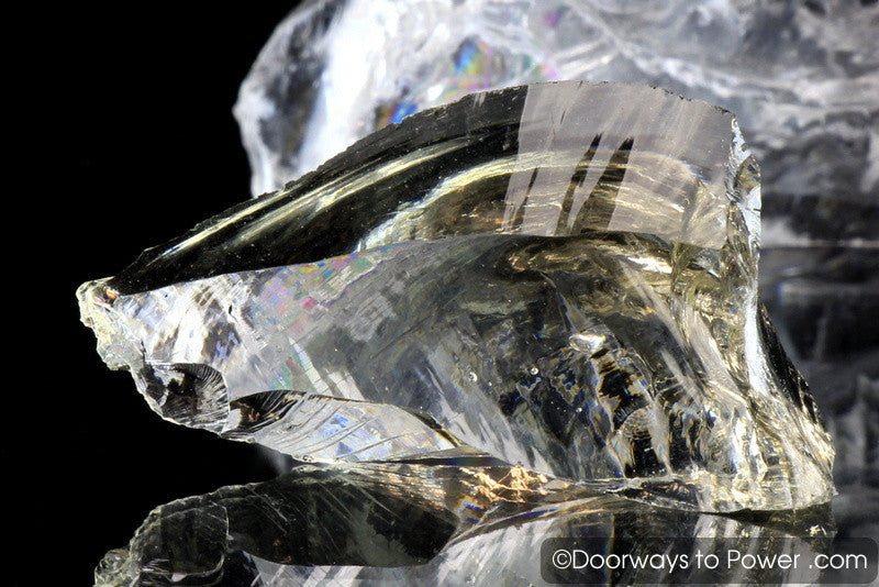 Celestial Gold Monatomic Andara Crystal w/ Rainbows 'Galactic Royalty'