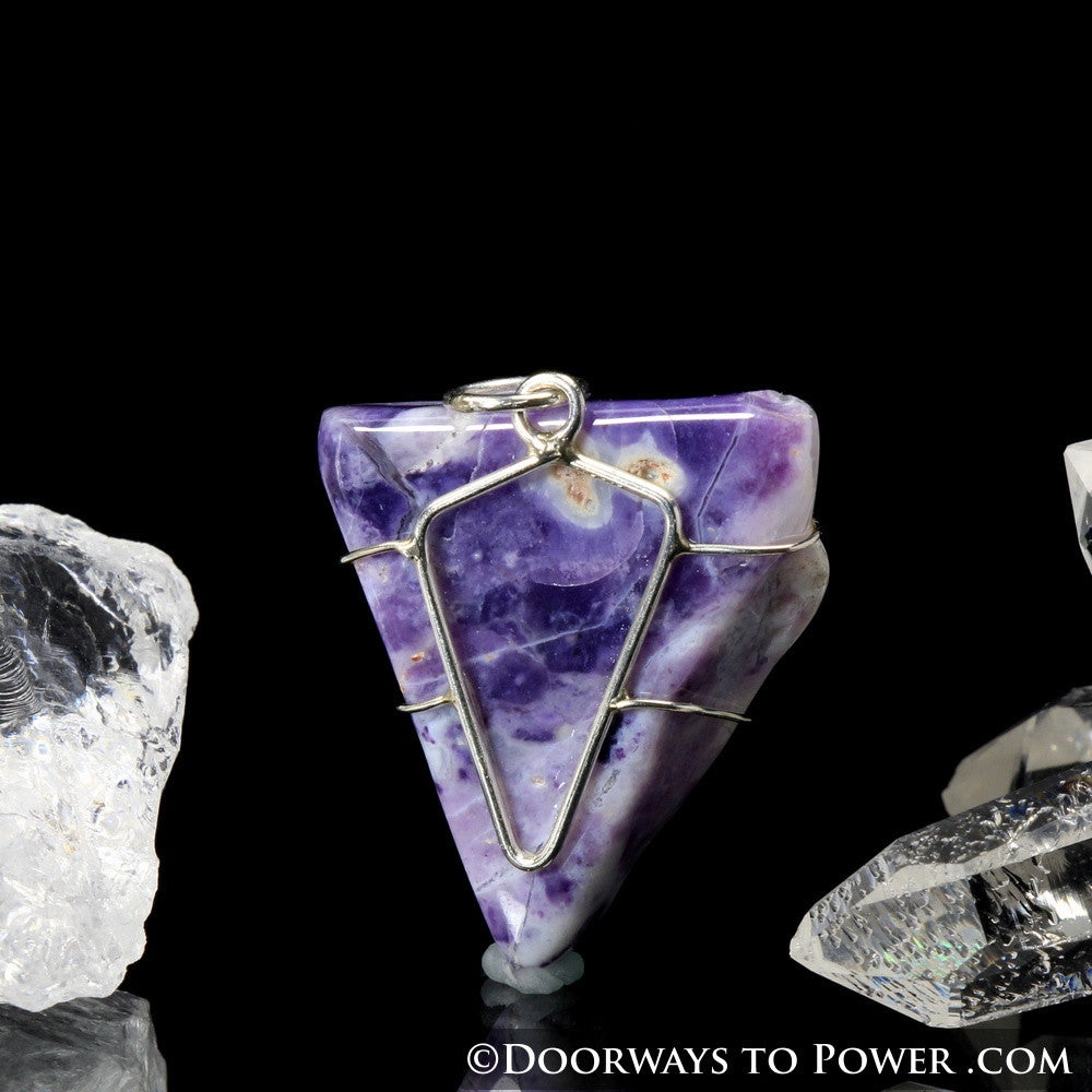 Violet Flame Opal Crystal Pendant .925 SS