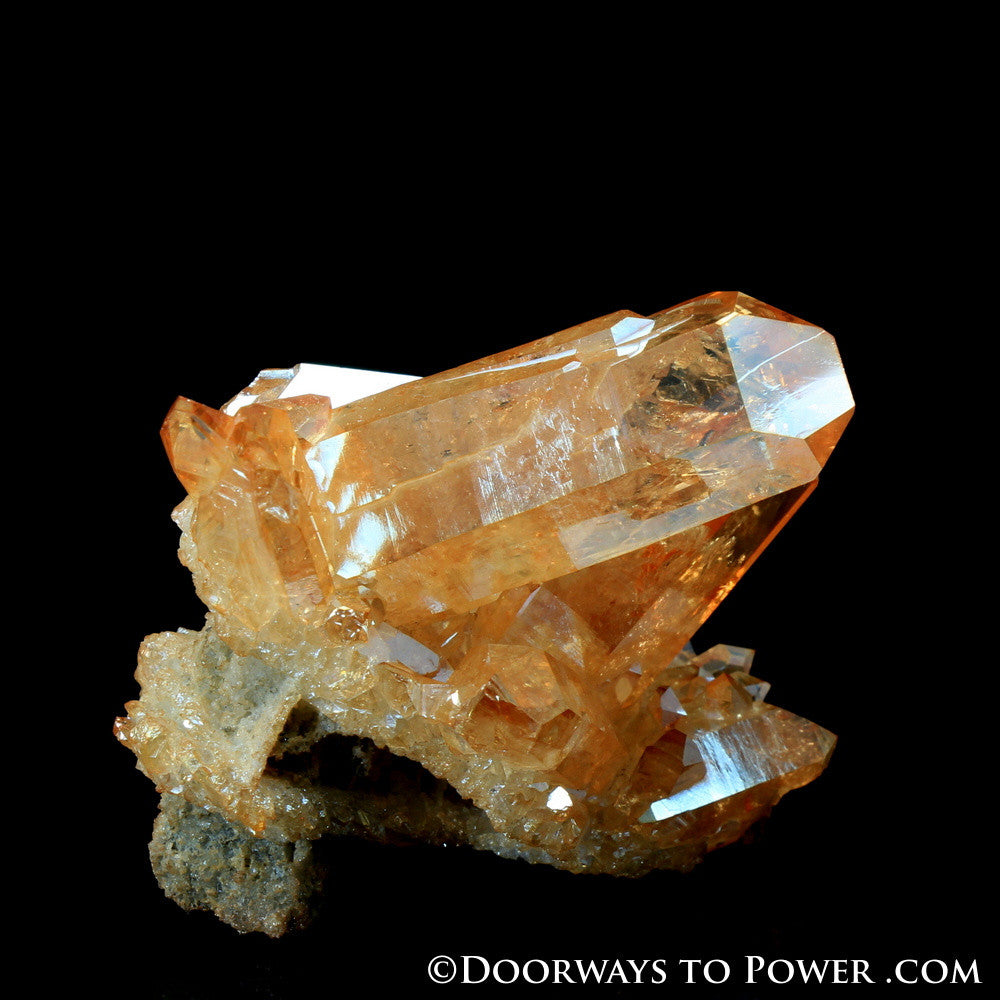 Reserved for MT Tangerine Aura Imperial Gold Twin Channeling Abundance Crystal