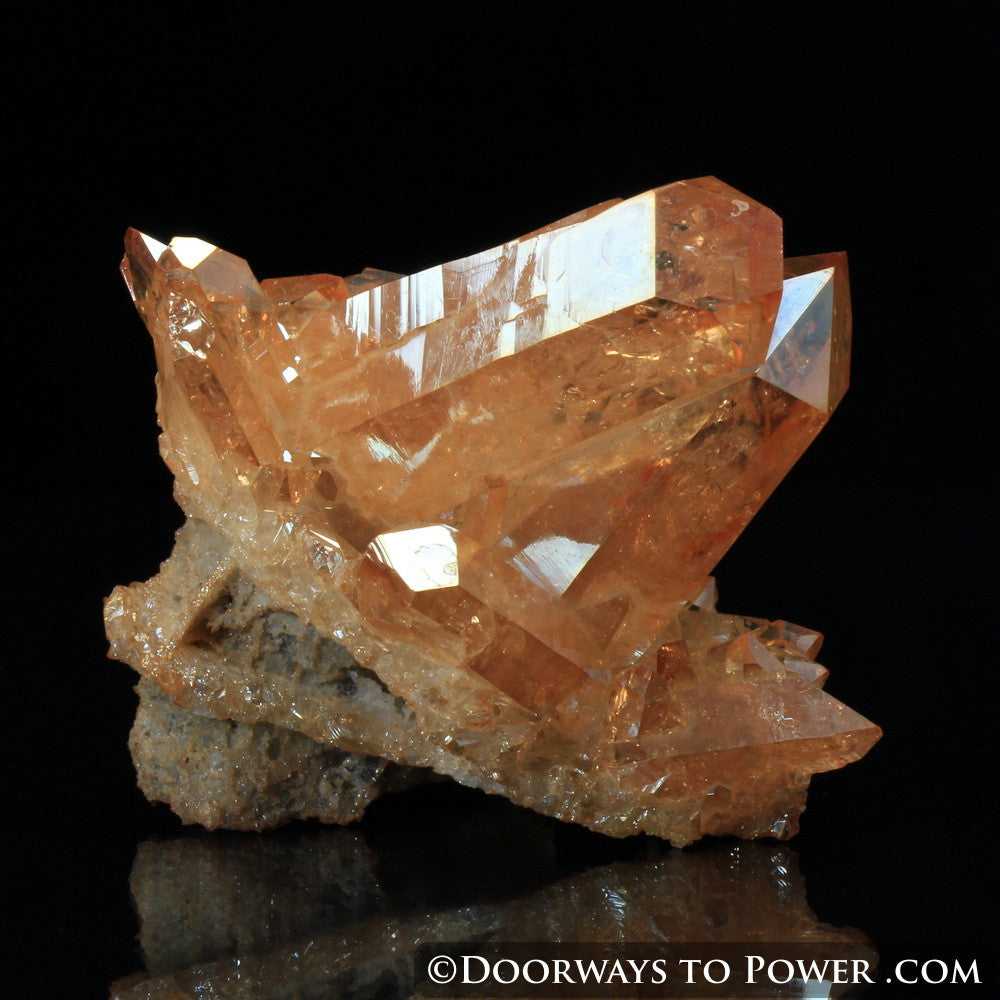 Reserved for MT Tangerine Aura Imperial Gold Twin Channeling Abundance Crystal