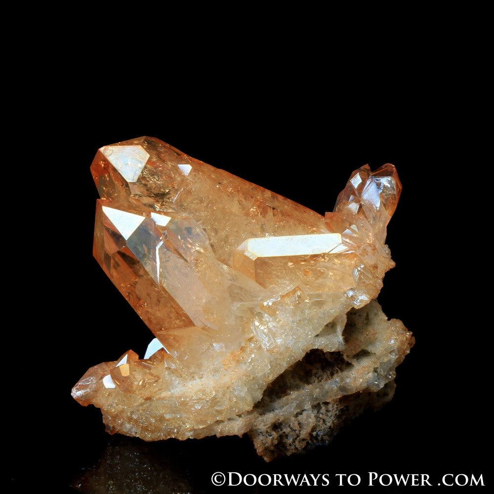 Reserved for MT Tangerine Aura Imperial Gold Twin Channeling Abundance Crystal