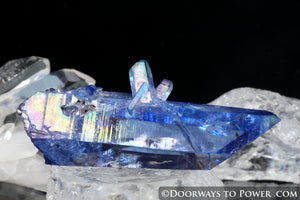 Tanzine Aura Himalayan Quartz Twin Crystal w/ Time Link