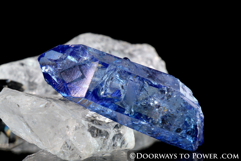 Tanzine Aura Himalayan Quartz Twin Crystal w/ Time Link