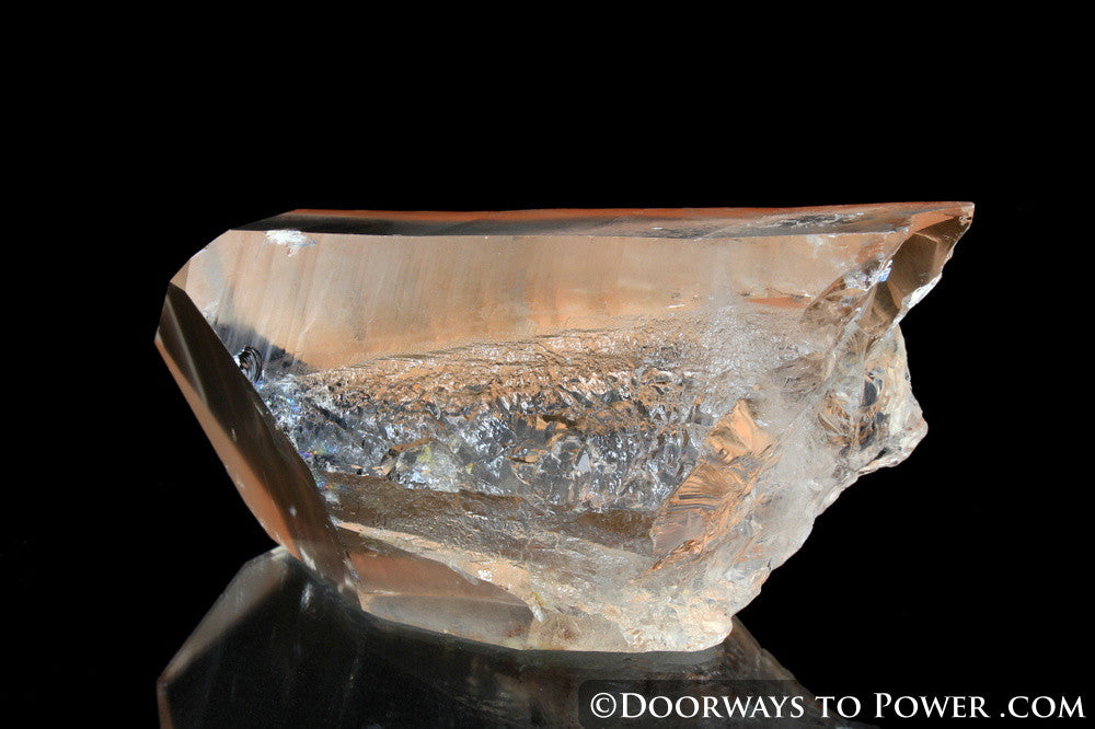 Tangerine Trigonic Quartz Lemurian Seed Record Keeper Crystal 'Very Rare'