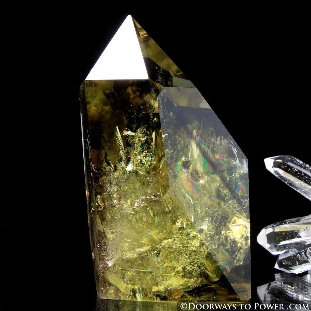 John of God Citrine & Smokey Phantom Quartz Casa Crystal Point  'Very Rare' Museum Quality!