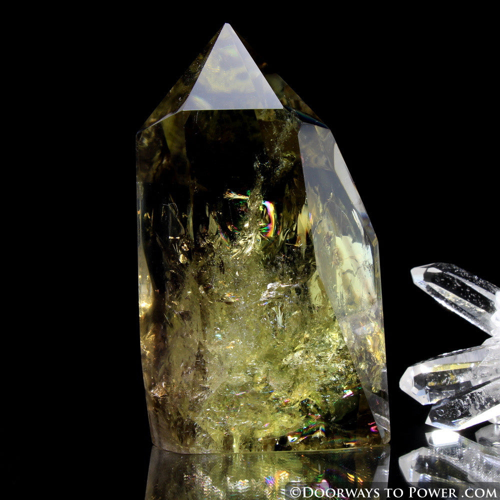 John of God Citrine & Smokey Phantom Quartz Casa Crystal Point  'Very Rare' Museum Quality!