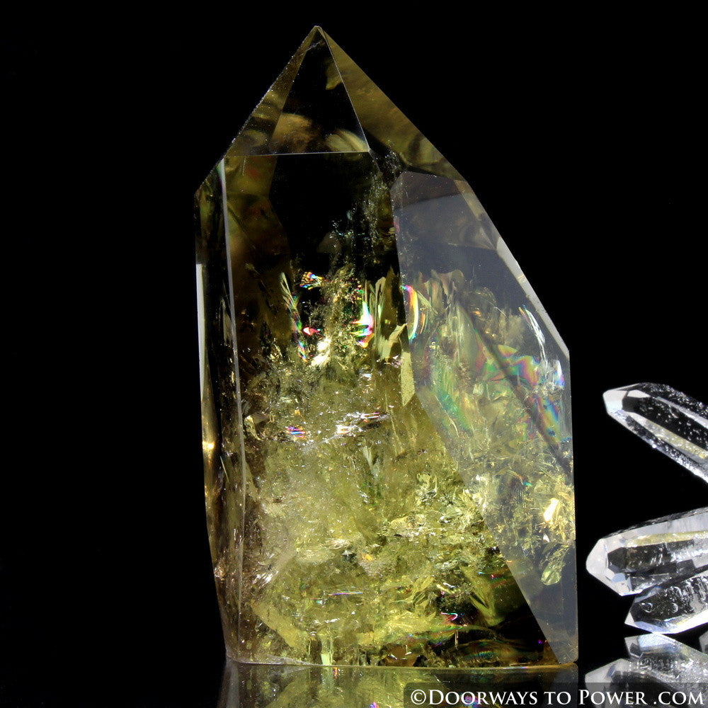 John of God Citrine & Smokey Phantom Quartz Casa Crystal Point  'Very Rare' Museum Quality!