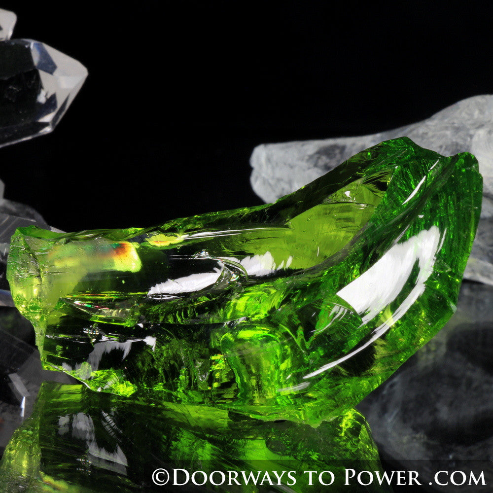 Monatomic Andara Crystal Glass  'Green Martian'