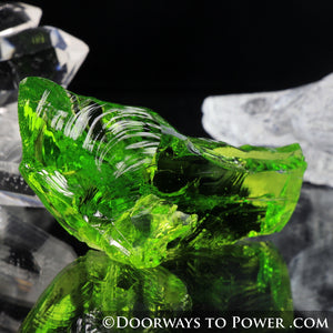 Monatomic Andara Crystal Glass  'Green Martian'