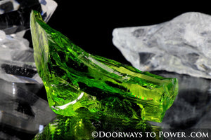 Monatomic Andara Crystal Glass  'Green Martian'