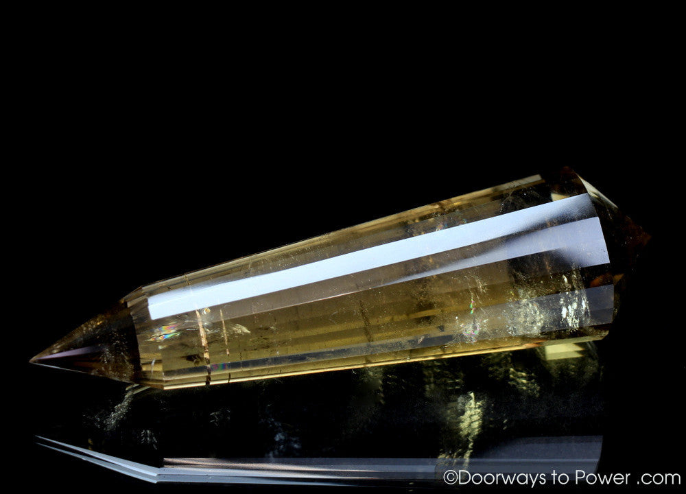 John of God Citrine 24 Sided Vogel Crystal 'Abundance' Healing Wand | Rare