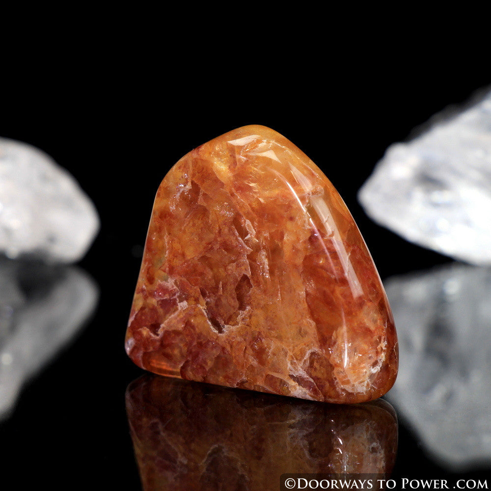Himalaya Red Gold Azeztulite Crystal Tumbled & Polished