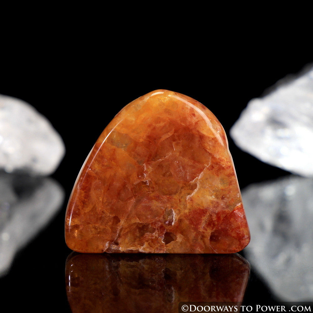 Himalaya Red Gold Azeztulite Crystal Tumbled & Polished