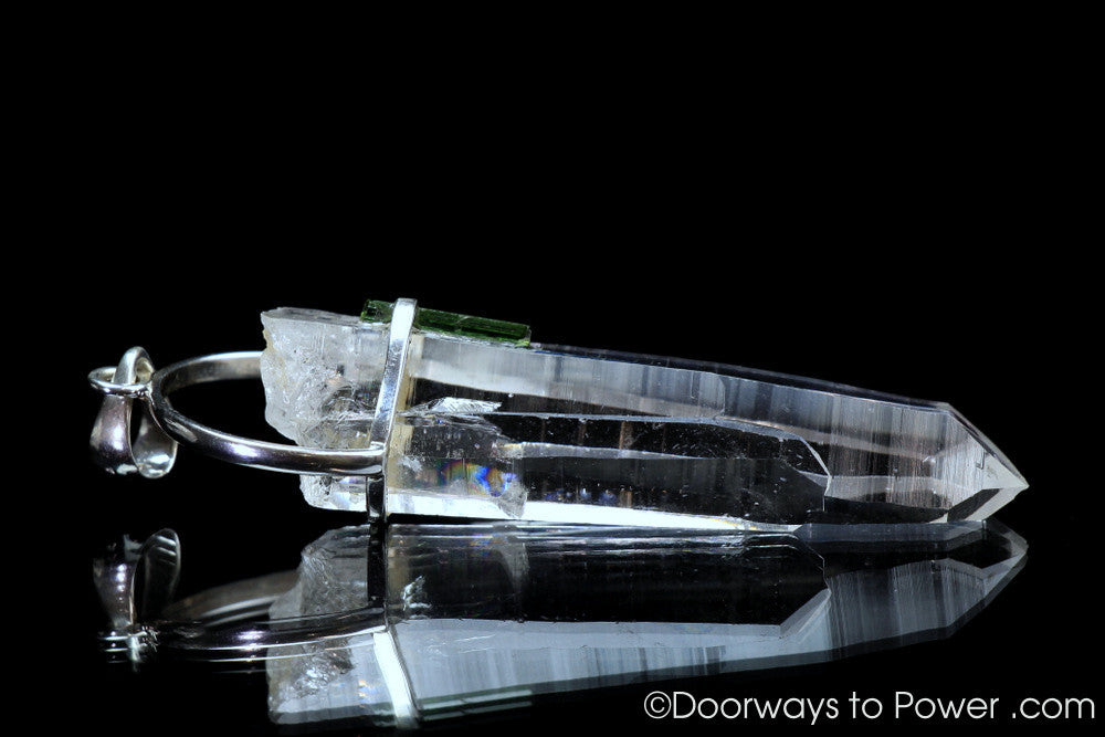 Colombian Lemurian Seed Pleiaidan Starbary Twin Crystal Pendant