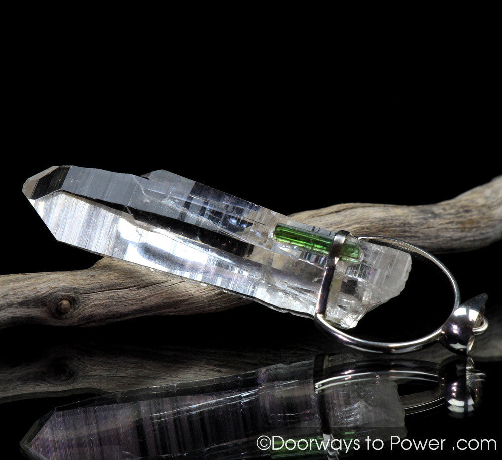 Colombian Lemurian Seed Pleiaidan Starbary Twin Crystal Pendant