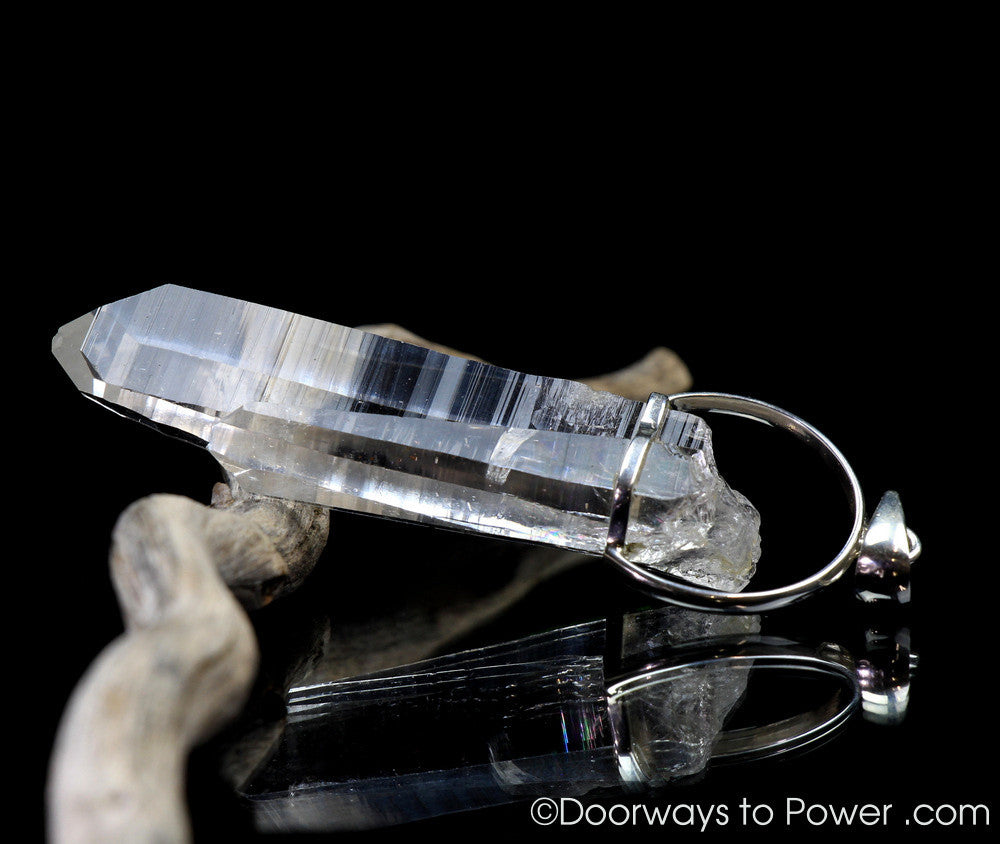 Colombian Lemurian Seed Pleiaidan Starbary Twin Crystal Pendant