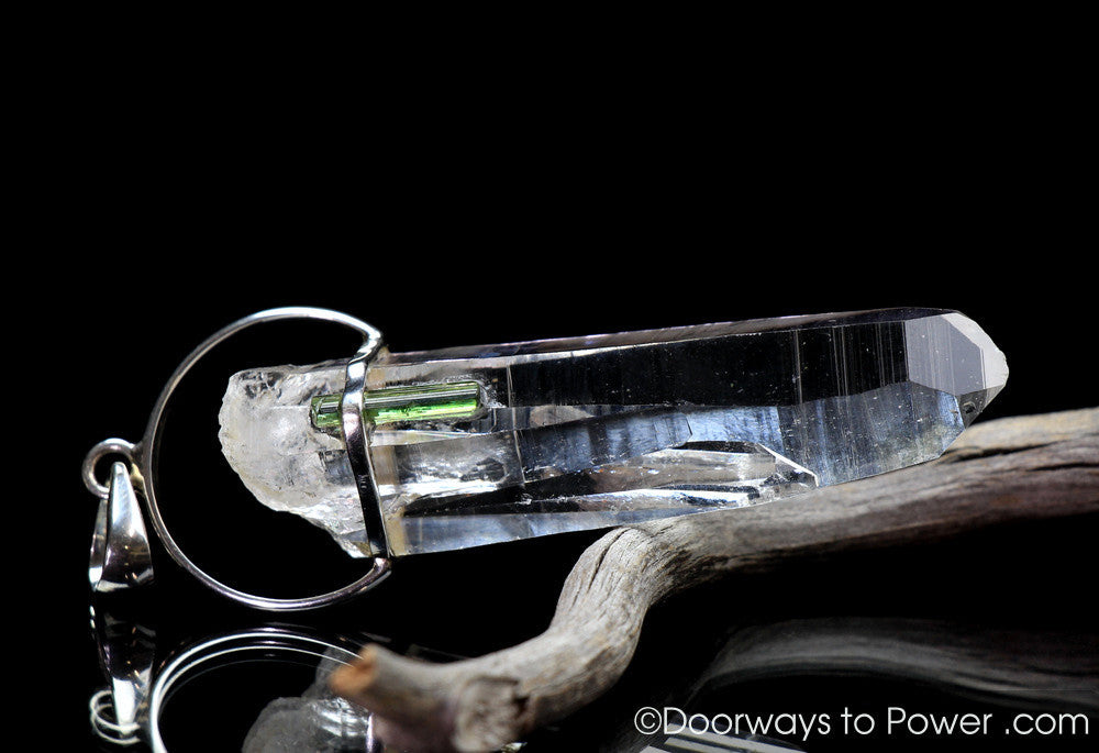 Colombian Lemurian Seed Pleiaidan Starbary Twin Crystal Pendant