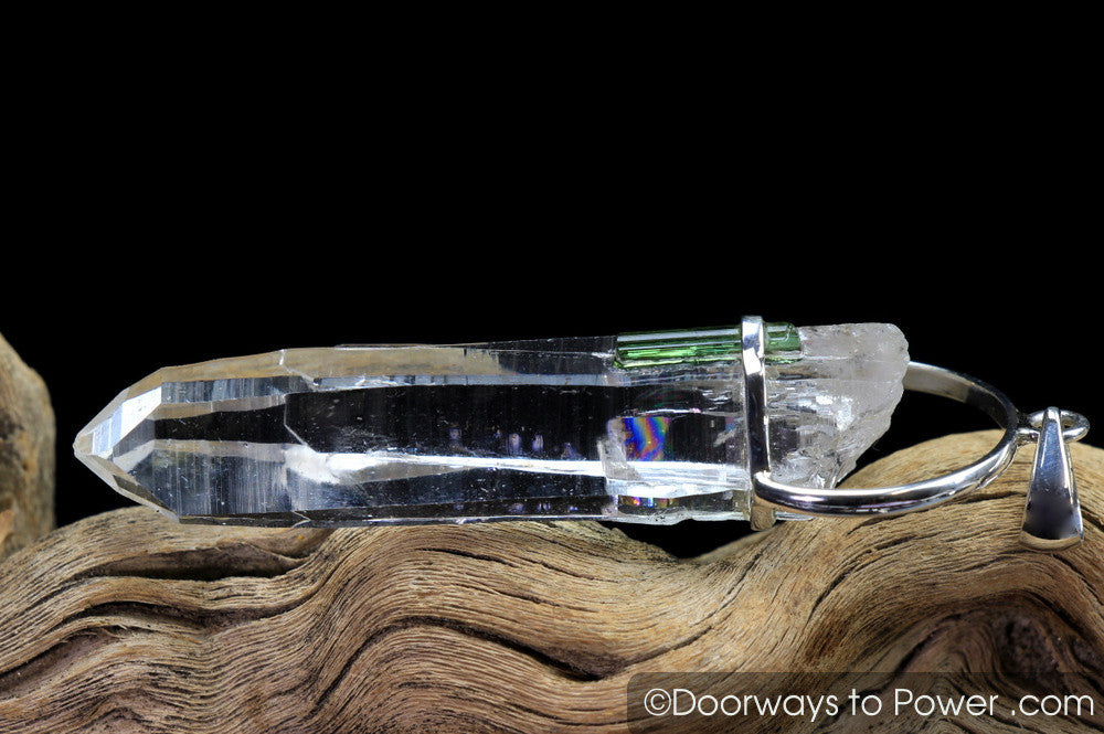 Colombian Lemurian Seed Pleiaidan Starbary Twin Crystal Pendant