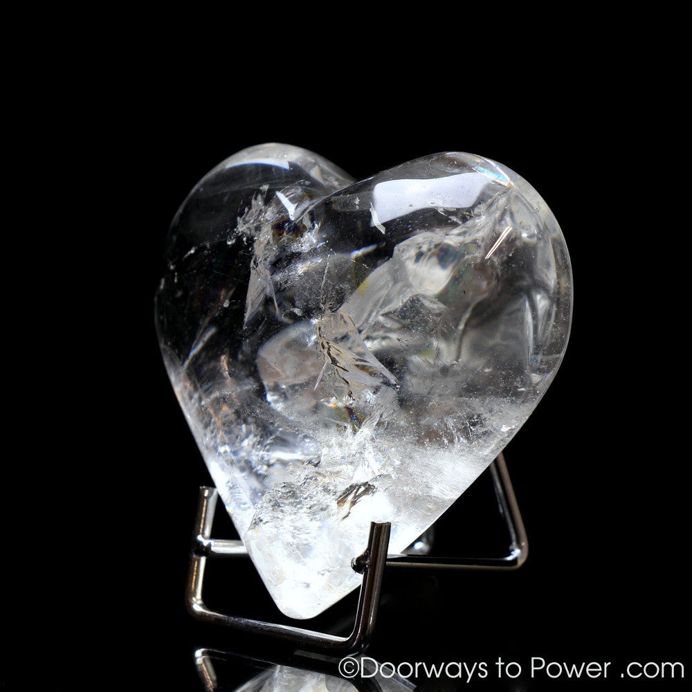 Lemurian Light Crystal Heart w/ Rainbows 'Heart of Lemuria' (Very Rare)