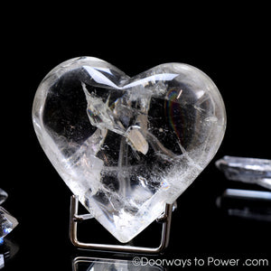 Lemurian Light Crystal Heart w/ Rainbows 'Heart of Lemuria' (Very Rare)