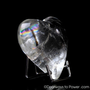 Lemurian Light Crystal Heart w/ Rainbows 'Heart of Lemuria' (Very Rare)