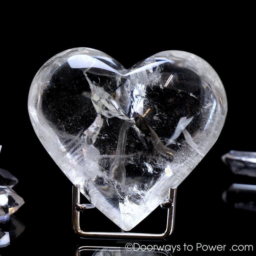 Lemurian Light Crystal Heart | Rainbows (Very Rare) - Doorways to Power