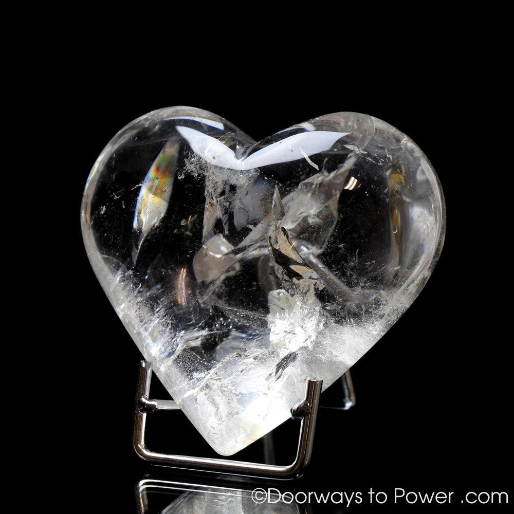 Lemurian Light Crystal Heart w/ Rainbows 'Heart of Lemuria' (Very Rare)